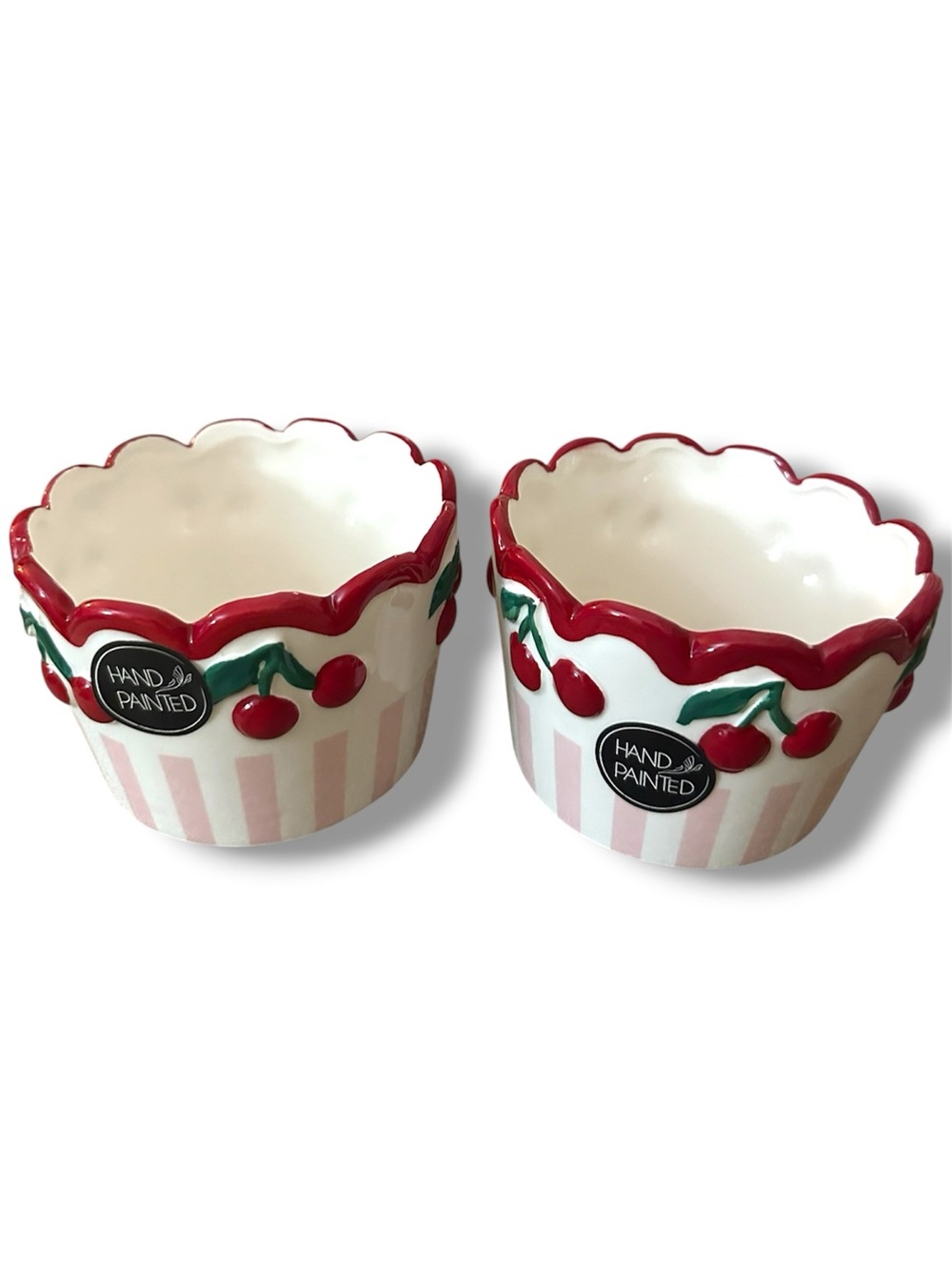 Disney Mickey Mouse Cherry Tumbler + Pair of Hand-Painted Cherry Bowls GIFT SET - Picture 11 of 15
